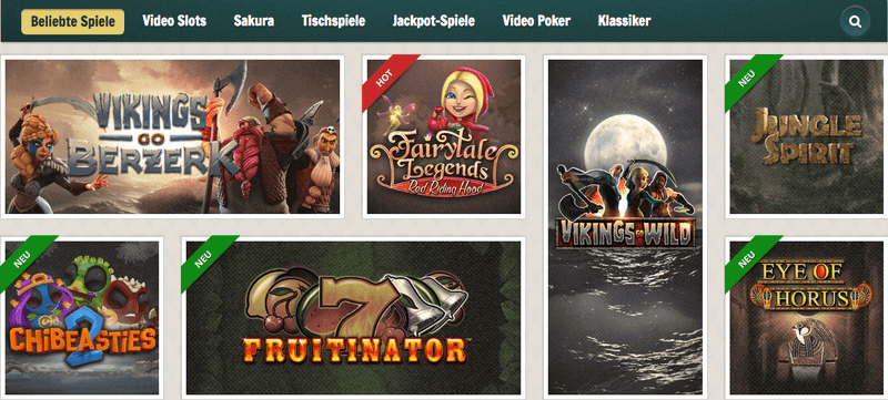Cherry Casino Spieleangebot